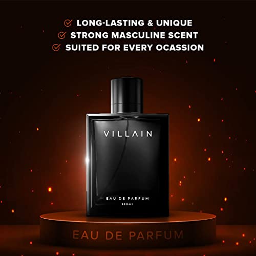 Villain Perfume For Men 100 Ml - Eau De Parfum - Premium Long Lasting Fragrance Spray - Woody & Spicy|B08GFM1X1Y