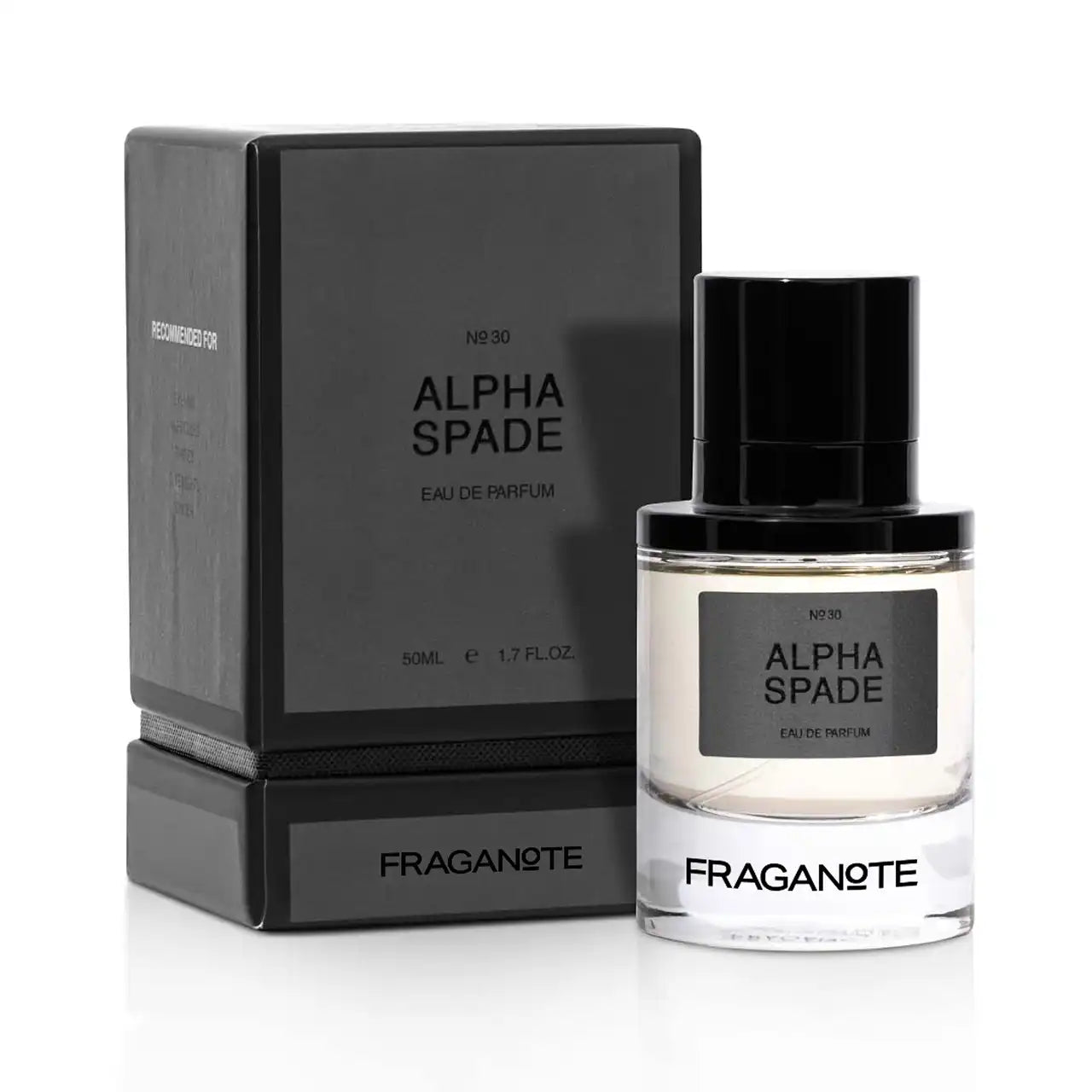 Fraganote Alpha Spade packaging detail shot