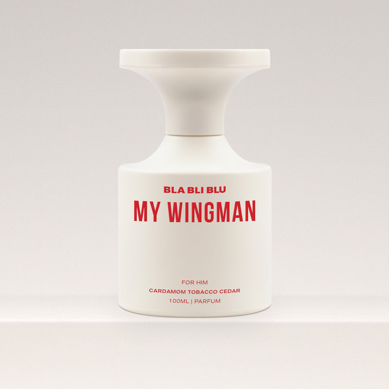 Bla Bli Blu My Wingman perfume for men, a 100ml luxury parfum with notes of cardamom